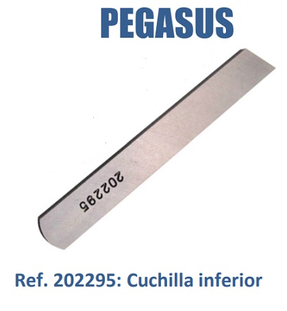 CUCHILLA INFERIOR REMALLADORA INDUSTRIAL PEGASUS 4 HILOS